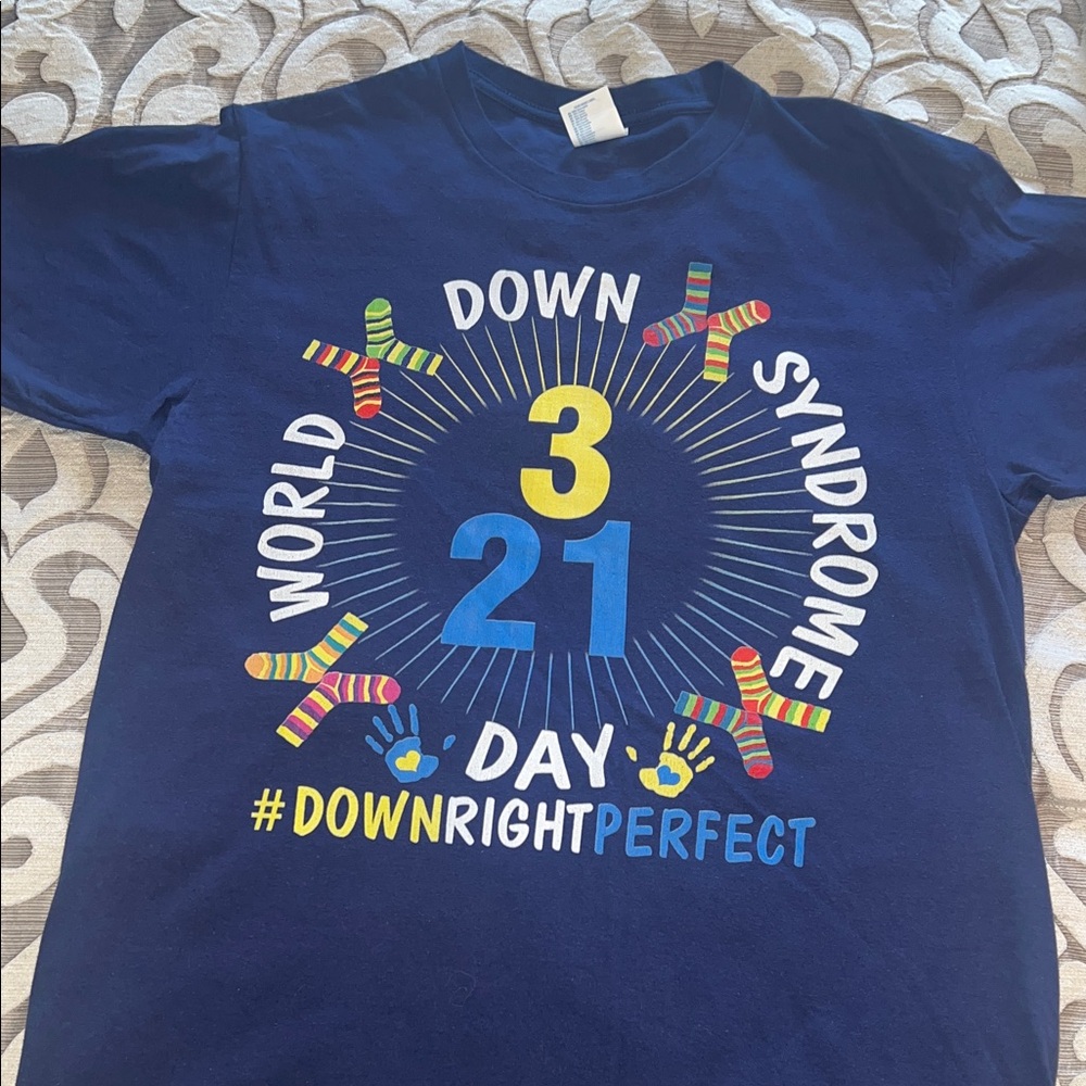 Down Syndrome Awareness Woman’s T-Shirt - Navy Blue
